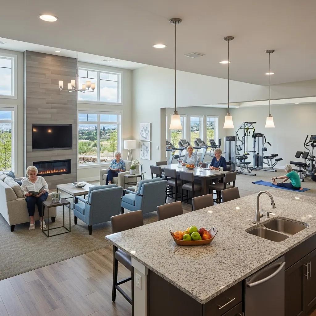 Elegant interior of a luxury retirement home in Missoula, highlighting spacious living and modern amenities
