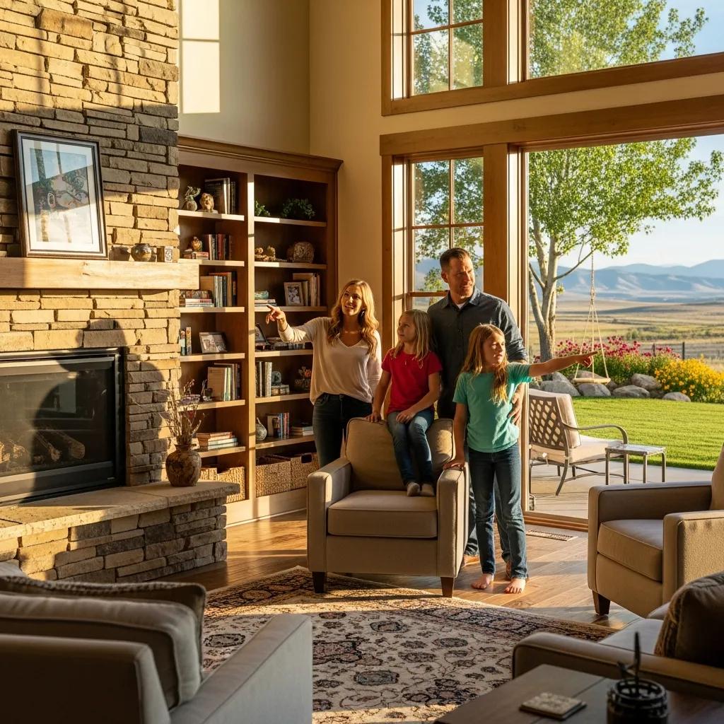 Family exploring a beautiful home in Plains, Montana