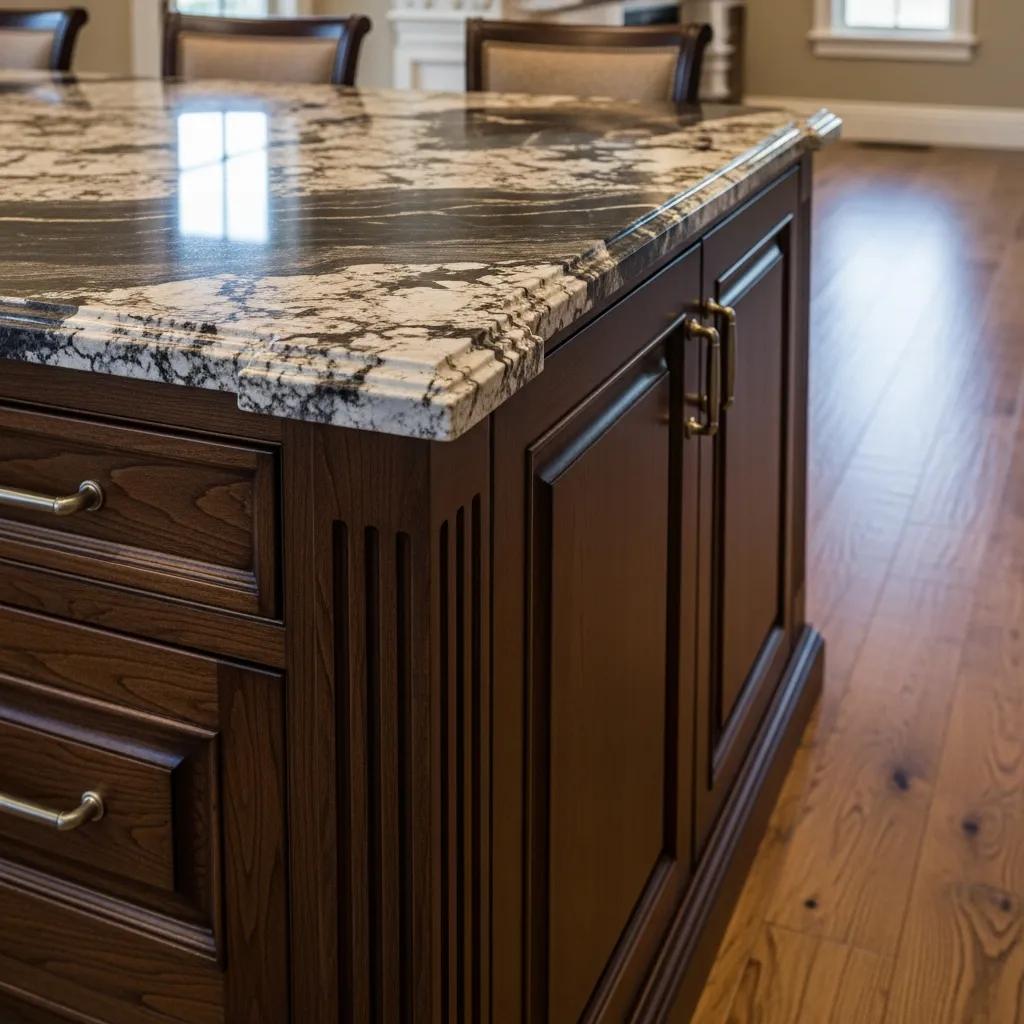 High-end finishes in a luxury home showcasing custom cabinetry and granite countertops