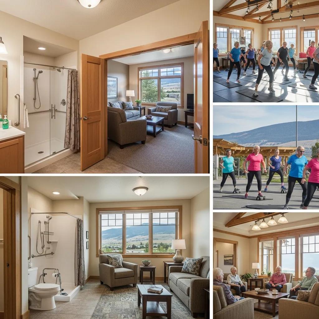 Interior of a retirement home in Stevensville MT showcasing accessibility features and community spaces
