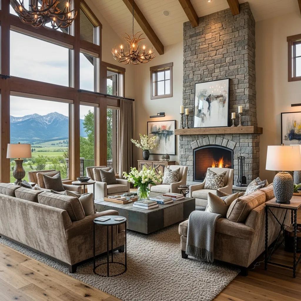 Luxurious interior of a home in Saint Ignatius, Montana, showcasing upscale living features