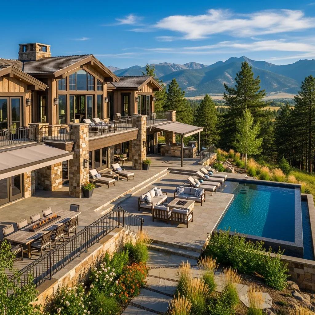 Luxurious mountain property in Victor Montana with stunning views