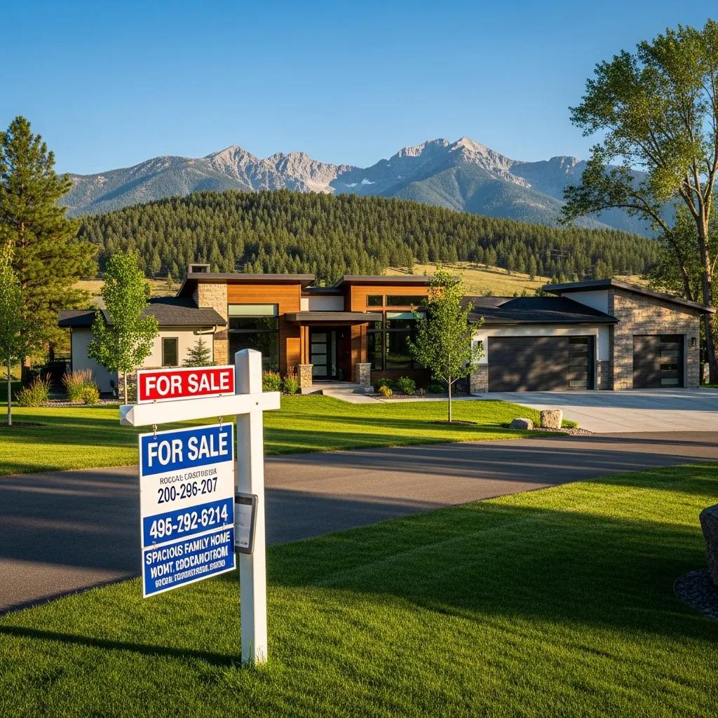 Modern home for sale in Victor Montana showcasing local architecture