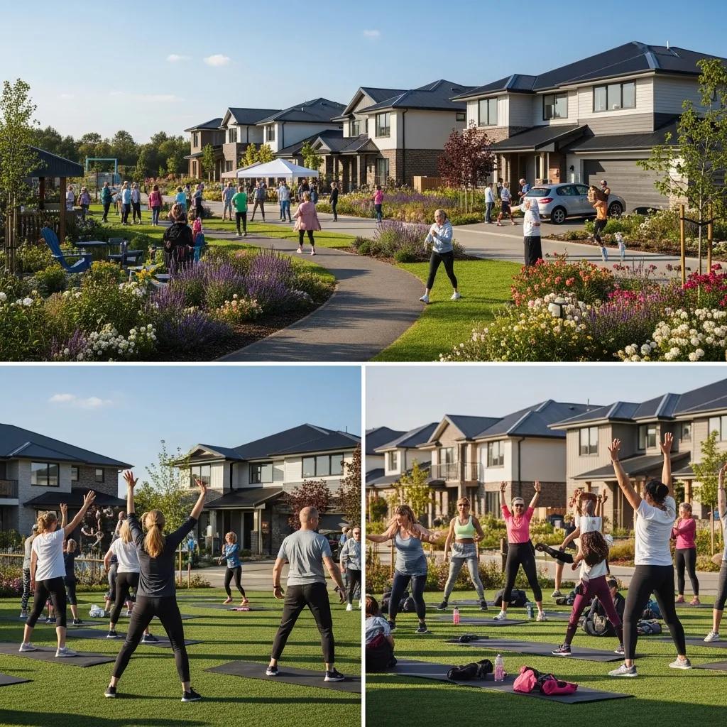 Residents enjoying community amenities in Ronan MT's active adult neighborhood